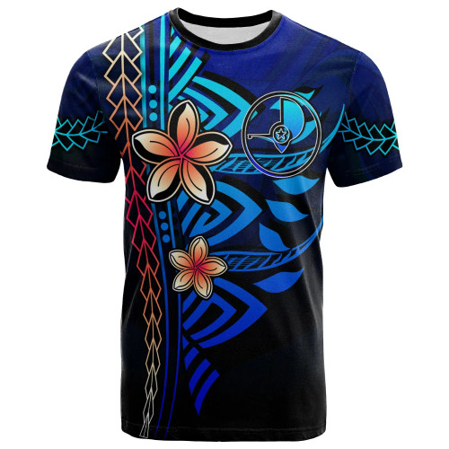 Yap T-Shirt Blue - Vintage Tribal Mountain 1