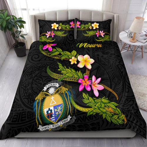 Nauru Polynesian Bedding Set - Plumeria Tribal 1