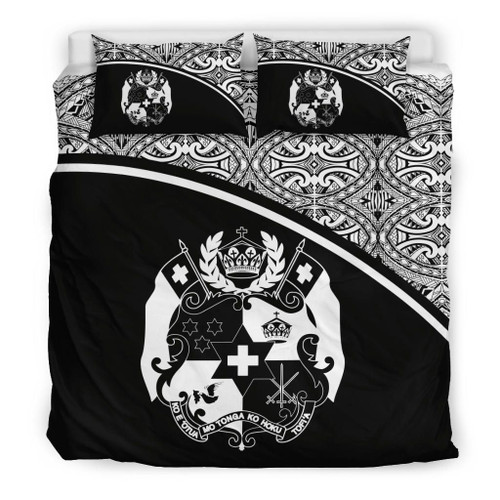 Tonga Duvet Cover Set - Black Curve Style 1