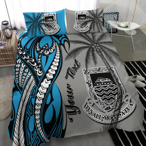 Tuvalu Custom Personalized Bedding Set - Classical Coconut Tree 1