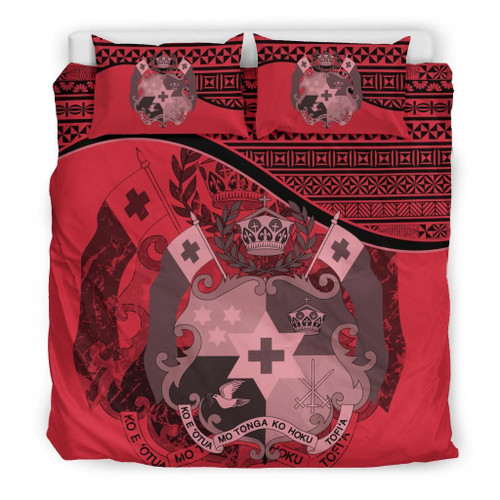 Polynesian Duvet Cover Set - Tonga Bedding Set Pink 1