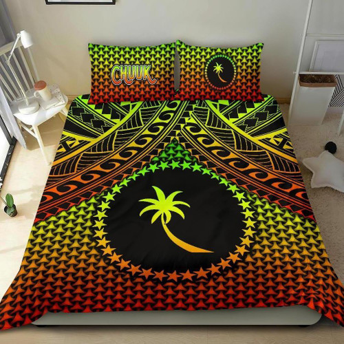 Polynesian Chuuk Bedding Set - Reggae Vintage Polynesian Patterns 1