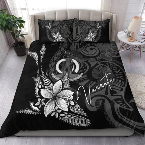 Vanuatu Bedding Set - Fish With Plumeria Flowers Style 1