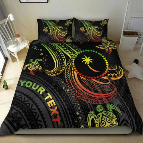 Chuuk Custom Personalised Bedding Set - Reggae Turtle 1
