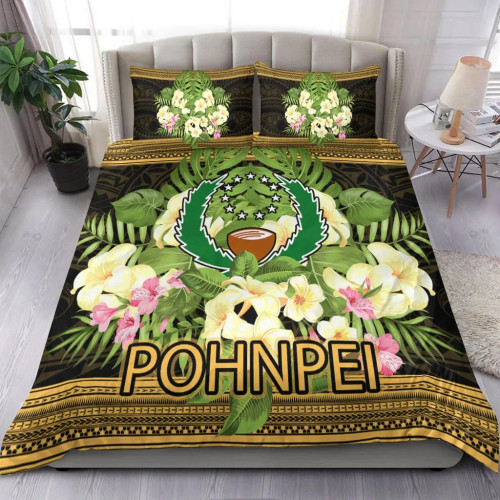 Pohnpei Bedding Set - Polynesian Gold Patterns Collection 1