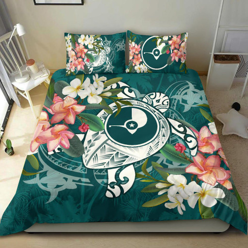 Yap Polynesian Bedding Set - Turtle With Plumeria 1