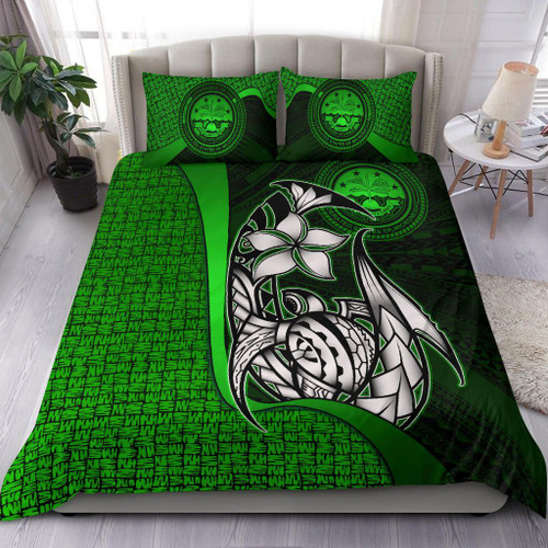Federated States Of Micronesia Bedding Set Green - Turtle With Hook 1