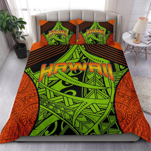 Polynesian Bedding Set - Hawaii Duvet Cover Set Tribal Wave 1