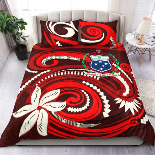 Samoa Bedding Set - Vortex Style Red Color 1