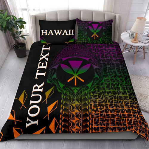 Hawaii Custom Personalised Bedding Set - Kanaka Maoli Rocket Style 1