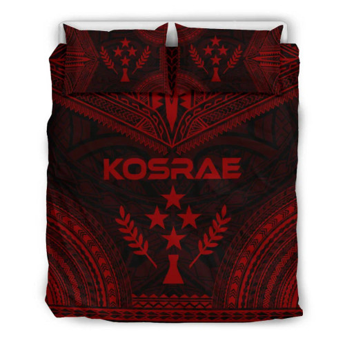 Kosrae Polynesian Chief Duvet Cover Set - Red Version 1