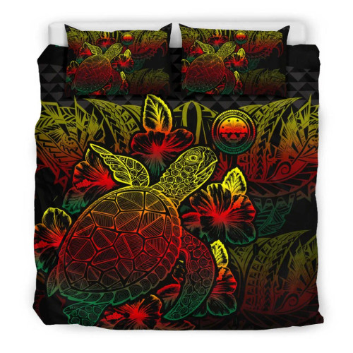 Polynesian Bedding Set - Federated States Of Micronesia Duvet Cover Set Reggae Color 1