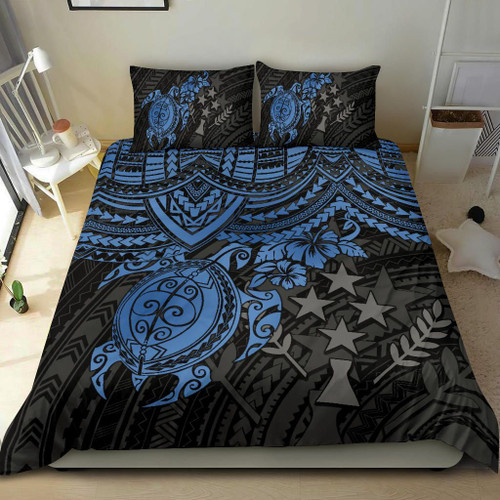 Polynesian Bedding Set - Kosrae Duvet Cover - Blue Turtle 1