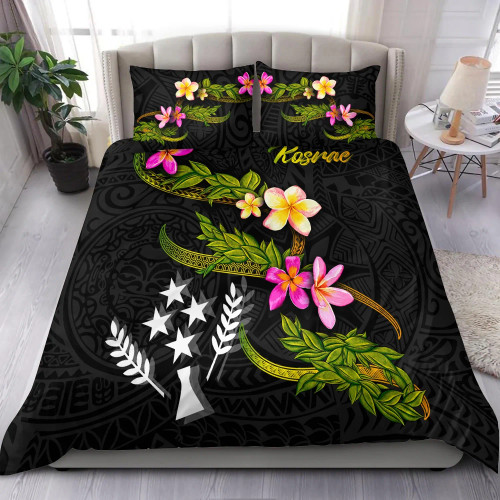 Kosrae Polynesian Bedding Set - Plumeria Tribal 1