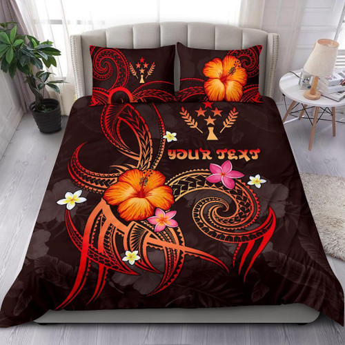 Kosrae Polynesian Personalised Bedding Set - Legend Of Kosrae (Red) 1