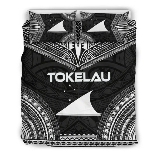 Tokelau Polynesian Chief Duvet Cover Set - Black Version 1