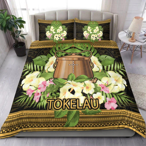 Tokelau Bedding Set - Polynesian Gold Patterns Collection 1