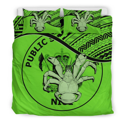 Polynesian Duvet Cover Set - Niue Bedding Set Green 1