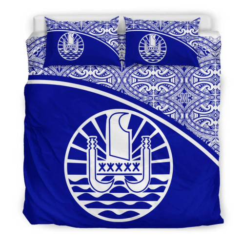Tahiti Duvet Cover Set - Blue Curve Style 1