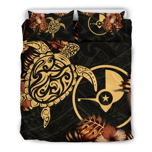 Polynesian Duvet Cover Set - Yap Duvet Cover Set Turtle Lucky 1