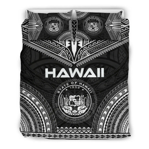 Hawaii Polynesian Chief Duvet Cover Set - Black Version 1