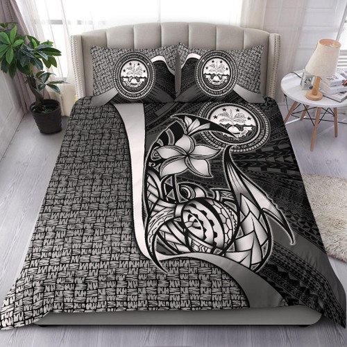 Federated States Of Micronesia Bedding Set White - Turtle With Hook 1