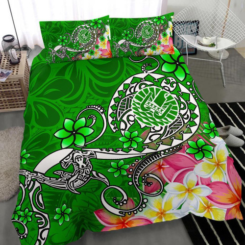 Tahiti Bedding Set - Turtle Plumeria (Green) 1
