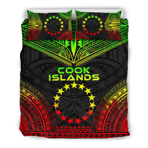 Cook Islands Polynesian Chief Duvet Cover Set - Reggae Version 1
