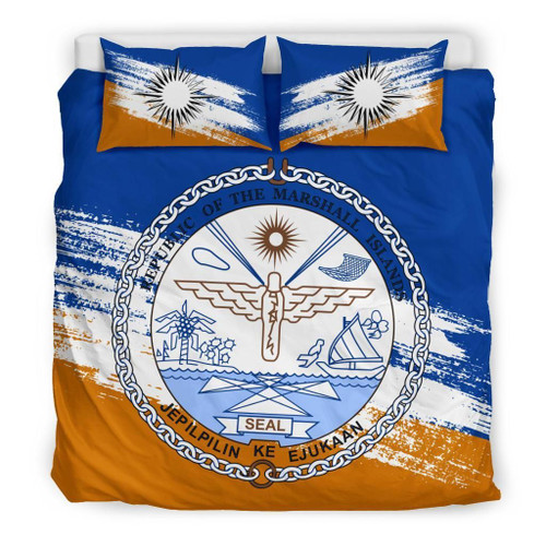 Marshall Islands Duvet Cover Set - Marshall Islands Seal Premium 1