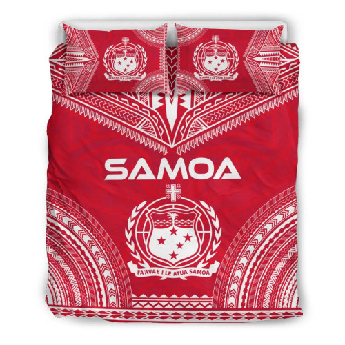 Samoa Flag Polynesian Chief Duvet Cover Set 1