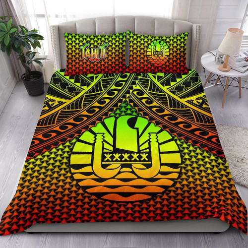Polynesian Tahiti Bedding Set - Reggae Vintage Polynesian Patterns 1