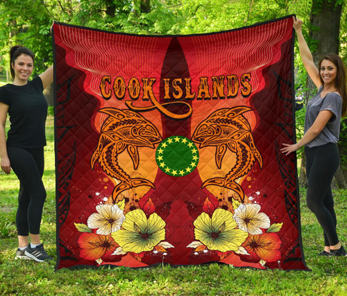 Cook Islands Premium Quilt - Tribal Tuna Fish 1