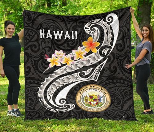 Hawaii Premium Quilt - Seal Polynesian Patterns Plumeria 2