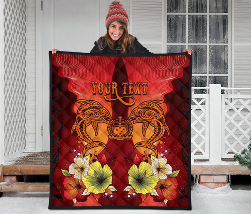 Samoa Custom Personalised Premium Quilt - Tribal Tuna Fish 1