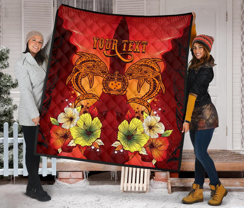 Samoa Custom Personalised Premium Quilt - Tribal Tuna Fish 2