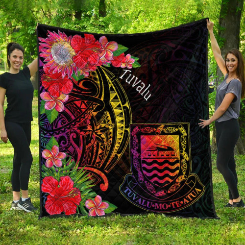 Tuvalu Premium Quilt - Tropical Hippie Style 1