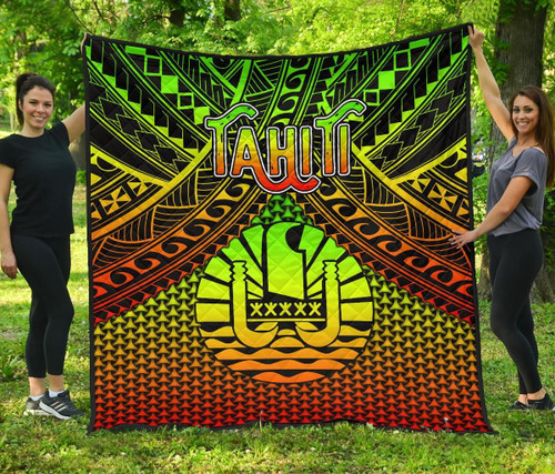 Polynesian Tahiti Personalised Premium Quilt - Reggae Vintage Polynesian Patterns 2