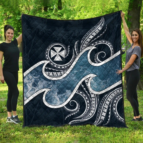 Wallis and Futuna Polynesian Premium Quilt - Ocean Style 3