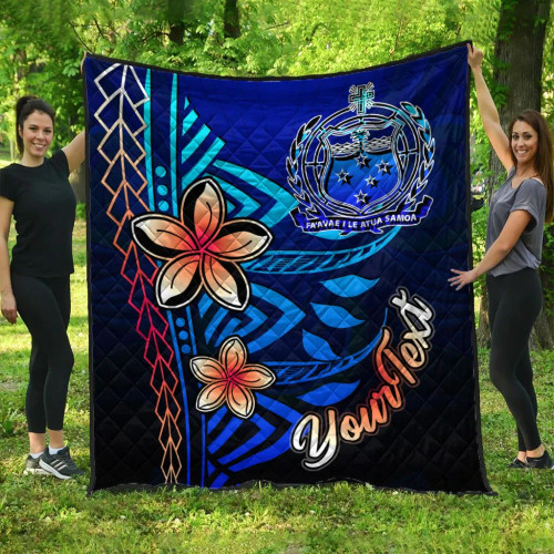 Samoa Custom Personalised Premium Quilt - Vintage Tribal Mountain 1