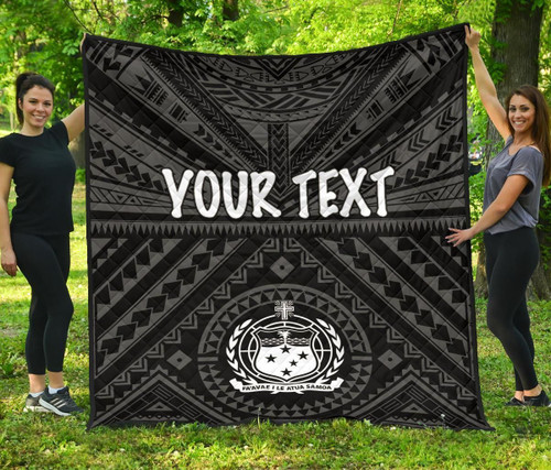 Samoa Personalised Premium Quilt  - Samoa Seal In Polynesian Tattoo Style 6