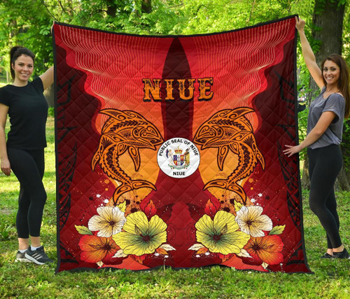 Niue Premium Quilt - Tribal Tuna Fish 1