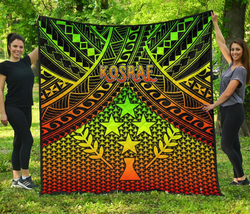 Polynesian Kosrae Premium Quilt - Reggae Vintage Polynesian Patterns 2