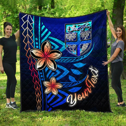 Fiji Custom Personalised Premium Quilt - Vintage Tribal Mountain 1