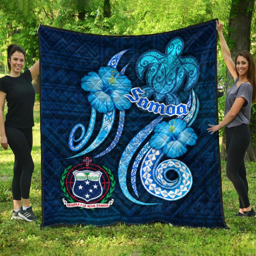 Samoa Premium Quilt -Turtle and Tribal Tattoo Of Polynesian 10
