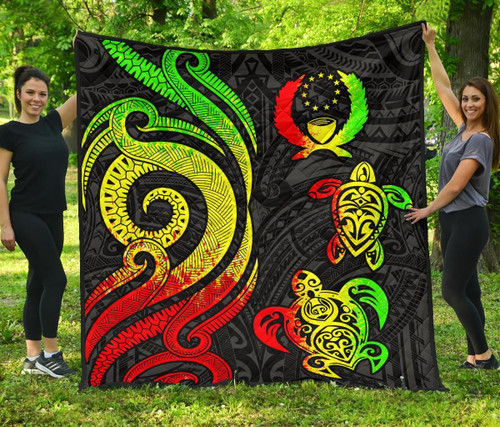 Pohnpei Premium Quilt - Reggae Tentacle Turtle 1