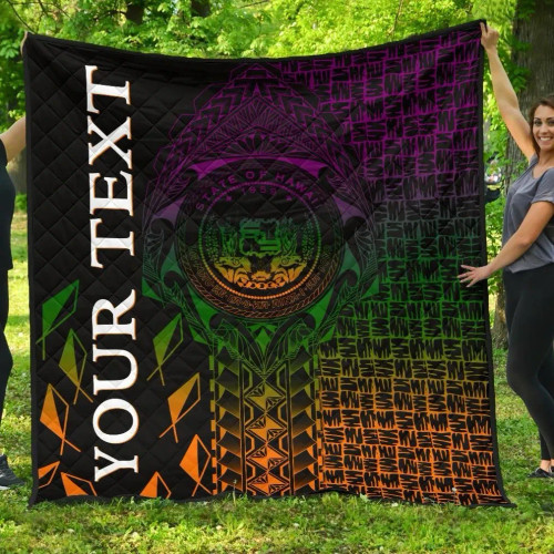 Hawaii Custom Personalised Premium Quilt -  Hawaii Seal Rocket Style 1