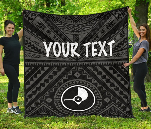 Yap Personalised Premium Quilt - Yap Seal With Polynesian Tattoo Style 5