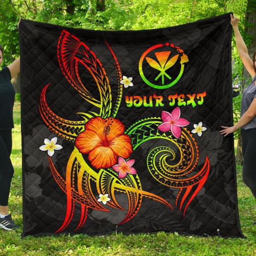 Polynesian Hawaii Personalised Premium Quilt - Legend of Kanaka Maoli (Reggae) 1