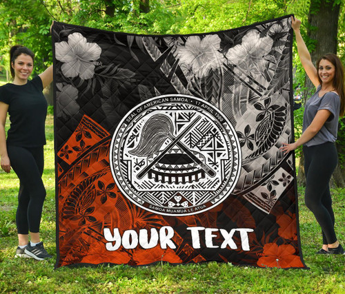American Samoa Personalised Premium Quilt - Vintage Polynesian Style 2