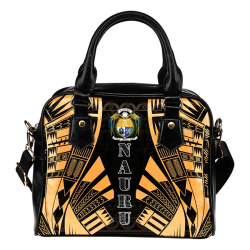 Nauru Shoulder Handbag - Polynesian Tattoo Gold 1